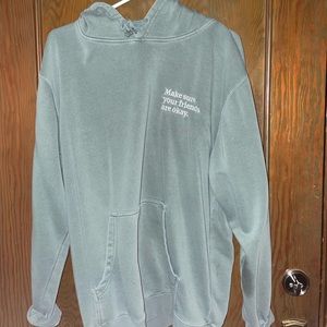 sage green hoodie